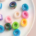 Assorted colorful acrylic large hole English letter O beads for DIY crafts - O [color Plating Mixed Colors] / Single