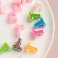 Iridescent colorful acrylic alphabet letter T beads for DIY handmade jewelry making accessories - T [color-plated Mixed Colors] / Single
