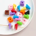 Vibrant colorful acrylic number one beads with large holes for DIY jewelry making crafts - 【mixed Colors 1】 / Single