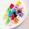 Assorted colorful acrylic number two beads and spacer beads for DIY jewelry making - 【mixed Colors 2】 / Single