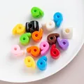 Vibrant acrylic number 9 beads for DIY bracelets and keychains in mixed colors - 【mixed Colors 6】 / Single