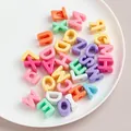 Colorful acrylic alphabet beads with large holes for DIY jewelry making and crafts - Dopamine [letter Mix] / Single