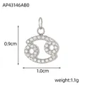Krebs Sternzeichen Anhänger in Silber-Optik mit vielen funkelnden Zirkoniasteinen - Fp3679a0a0d-jx (krebs)
