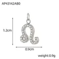 Eleganter silberner Löwe Sternzeichen Anhänger mit funkelndem Zirkonia für DIY Schmuck - Fp3679a0a0-shz (löwe)