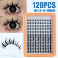 Pestañas postizas individuales estilo manga en 10-16mm mezcladas, set de 120 uds - 120 Grupos Pestañas Manga (716)