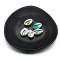 Hand-painted cowrie shell beads with sea turtle and ocean animal motifs for DIY jewelry - Mixed Colors (20 Pieces/pack) / 9x19mm 1.5g/Piece