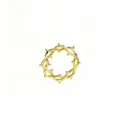 Elegante ciondolo a corona di spine placcato oro 18 carati per creazione gioielli DIY - un solo ciondolo, senza catena / Stile Anello di Spine (NAP05-5) / 1.8cm / Oro