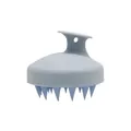 Brosse de massage du cuir chevelu en silicone bleu ergonomique pour le shampooing - Bleu Paille de Blé