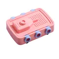 Siliconen ijsvorm in de vorm van een boot in roze en lavendel voor zelfgemaakte ijsjes. - Tankvorm / Roze
