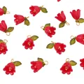 Red and green acrylic lily of the valley flower bud beads for DIY jewelry crafts - Red / 11x14mm Hole Diameter Approx. 2mm 2 Pieces/pack