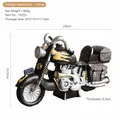 Vintage style miniature motorcycle model in brown and yellow for retro home decor - Black and Yellow Flame / Yellow
