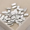 Close-up of silver-plated rectangular charms with Queen Elizabeth and bullion design - 70# White K Rectangular Beauty Pendant [1 Piece] A1-503 (approx. 11.3*5.2mm)