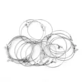 Bulk set of silver-colored iron hoop earring findings for DIY jewelry making accessories - Stainless Steel Hoop / 20mm / Steel