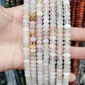 Cuentas de rondelle de ágata blanco lácteo natural 5x8mm para crear joyas a mano - Ágata / 4x6 Mm Aproximadamente 95 Cuentas
