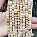 Cuentas de rondelle de piedra natural jaspeada de 5x8mm para creación de joyas - Ágata Loca / 4x6 Mm Aproximadamente 95 Cuentas