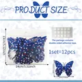 Dimensions for 3D Independence Day butterfly wall stickers set with adhesive tape included - Independence Day Blue Star Pattern Style (PY16003/12 Pcs)