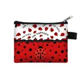 Schattige kindermonnee met lieveheersbeestje-thema, een rits en rood stippenpatroon - 08