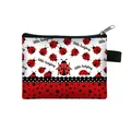 Leuke lieveheersbeestje print polyester portemonnee voor kinderen met handige rits - 04