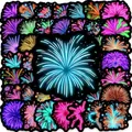 Vibrant neon firework graffiti stickers set, 50 pieces colorful DIY car decals assortment - T01043432 Neon Fireworks 50