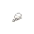 Polished stainless steel lobster clasp for DIY jewelry making and necklace connector repair - High Quality Polished / 10mm / Steel