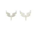 Silver angel wing alloy pendant charms with rhinestones for DIY bracelet jewelry making - Silver Angel Wings Design (8#)