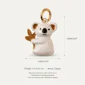 Hand-painted white enamel koala charm pendant in copper for DIY jewelry necklaces - No.8 Raccoon Pendant
