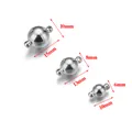 Gepolijste roestvrijstalen bolvormige magneetsluitingen in drie maten voor sieraden - 6mm / Staalkleur