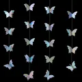 Ghirlanda di carta a farfalla 3D iridescente per decorazione murale di feste disco - Stile Farfalla a Pois 3D / 2 Metri