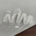 Large wavy acetate hair claw clip with 13cm length in pearlescent white marble finish - 11-large White