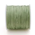 Rol lichtgroen gevlochten jade koord nr. 72 voor het maken van DIY sieraden en armbanden - 0,8 mm 5 m/Kaart / Lichtgroen