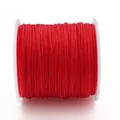 Rode No. 72 gevlochten jade draadspoel voor DIY handgemaakte sieraden en Chinese knopen - 0,8 mm 5 m/Kaart / Rood