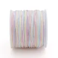 Premium veelkleurige pastel No. 72 gevlochten jade draad koord voor DIY sieraden maken - 0,8 mm 5 m/Kaart / Gradiëntverf #071