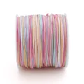 Premium regenboog gradiënt nr. 72 jadegaren gevlochten koord voor DIY-sieraden maken - 0,8 mm 5 m/Kaart / Gradiëntverf #076