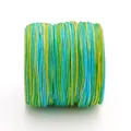 Veelkleurige blauw groen gele nr. 72 jade draad gevlochten koord voor DIY sieraden maken - 0,8 mm 5 m/Kaart / Gradiënt Segmentverven #081