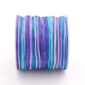 Spoel van 72# gemêleerd paars en blauw gevlochten koord voor doe-het-zelf sieraden - 0,8 mm 5 m/Kaart / Gradiënt Segmentverven #083