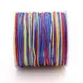 Nr. 72 veelkleurig gevlochten koord voor doe-het-zelf sieraden maken en hobby's - 0,8 mm 5 m/Kaart / Gradiënt Segmentverven #085