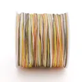 Nr. 72 veelkleurige gevlochten jadedraad voor het maken van sieraden - 0,8 mm 5 m/Kaart / Gradiënt Segmentverven #088