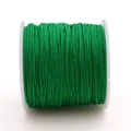 Hoogwaardig groen No. 72 jade draad gevlochten koord voor DIY sieraden - 0,8 mm 5 m/Kaart / Smaragdgroen
