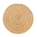 Handgeweven ronde stro placemat met natuurlijke maïsschil textuur voor warmte-isolatie - Genaaide Stijl 35cm