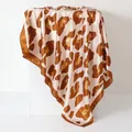 Elegante foulard quadrato in raso con stampa leopardata e finitura liscia come seta - Stampa Leopardata - Giallo / 90*90 Cm (nuovo Modello Altamente Raccomandato)