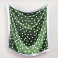 Elegant 90cm green square satin scarf featuring classic white polka dots and border - Polka Dot Green / 90*90cm (all Styles Available)