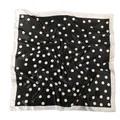 Elegant black and white polka dot satin square scarf for women, 90x90cm silk-like shawl - Polka Dot Black / 90*90cm (all Styles Available)