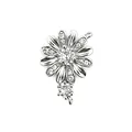 Silver sunflower pendant charm with micro-pave clear zircons for DIY jewelry making - Flower (NAD09-5) / 2.5*1.8cm