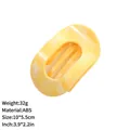 Stylish large yellow marble pattern hair claw clip for women made of durable ABS material - Oval Hollow Style (F-16)