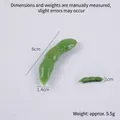 Green PVC simulation edamame vegetable model for display and decoration - 6cm Edamame - No Button