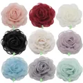 Fleurs de camélia artisanales en tissu de 8 cm en neuf couleurs pour loisirs créatifs DIY - Couleurs Mélangées Expédiées au Hasard
