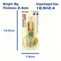 Doppelseitiges Punktklebeband in Stiftform für Scrapbooking und Bastelarbeiten - Englische Version / 5m x 6mm / Gelb