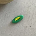 Schattige Koreaanse groene ovale haarclip voor meisjes met gele verhoogde min-belettering - J6.2 Blauwgroene Haarclip J300-b87