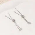 Catena di estensione regolabile in argento per bracciali e collane gioielli fai da te - Oro Bianco Extra Corto (50 Mm)