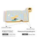 18k gold plated stainless steel boarding pass charm featuring light blue enamel - Pj93773gc (blue)